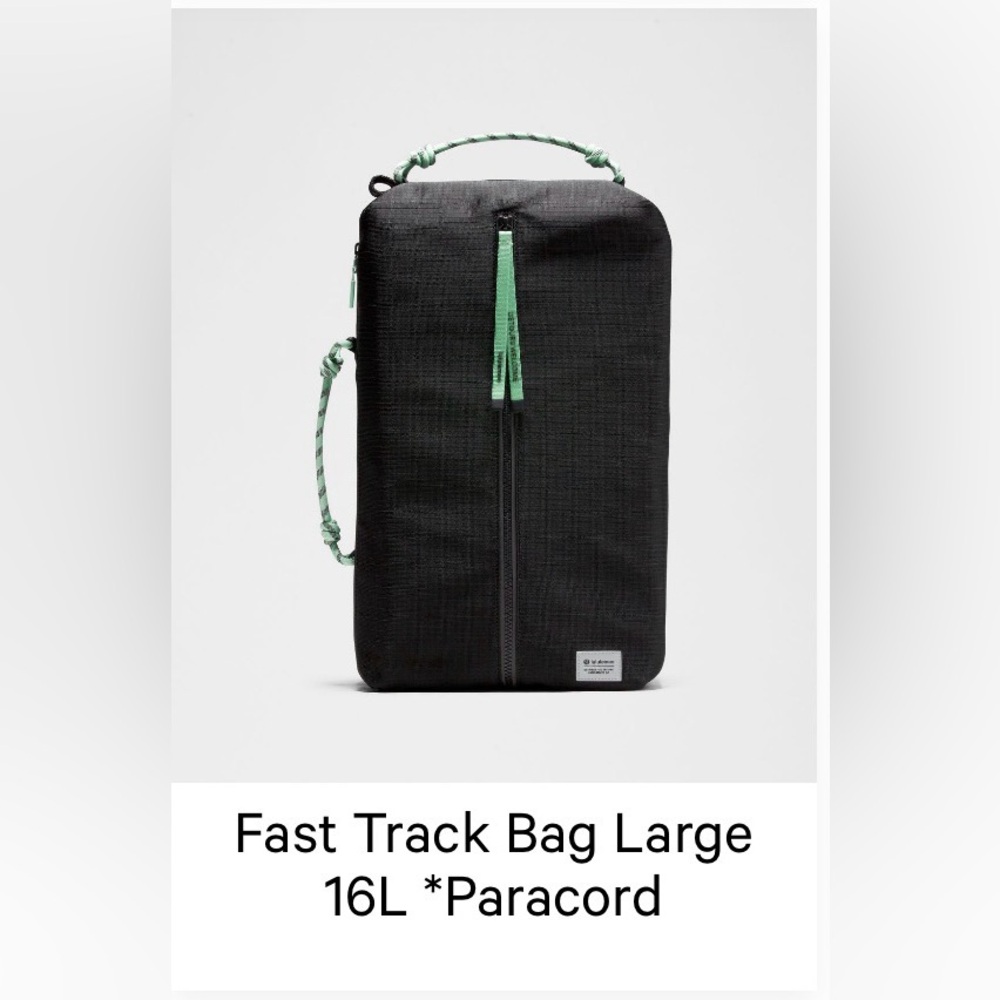 Lululemon Athletica Black Backpack with Green Accents